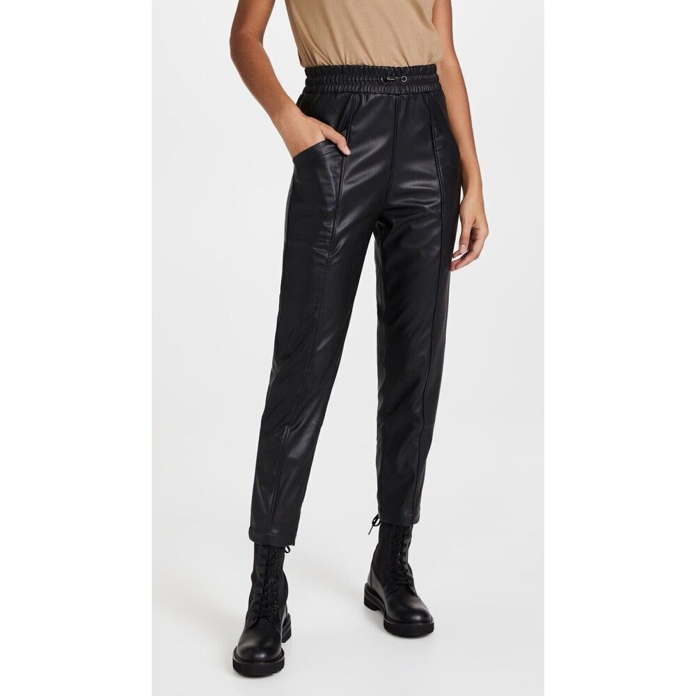 Rails Jayden Vegan Leather Elastic Waist High Rise Pants Womens Size Medium M